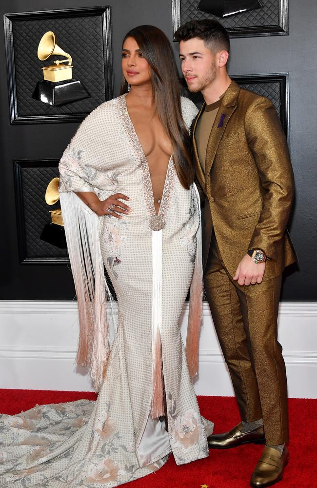 Priyanka Chopra and Nick Jonas. Picture: Amy Sussman/Getty