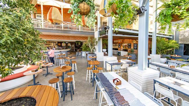 The beer garden at the newly renovated Normanby Hotel. Picture: Richard Walker