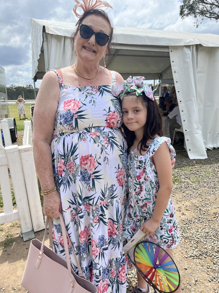 Janice Gilbert and Evania Burchall at the Torbanlea Picnic Races.