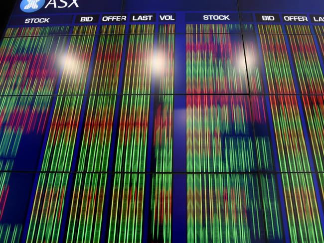 SYDNEY, AUSTRALIA - NCA NewsWire Photos AUGUST, 12, 2020: Digital market boards are seen at the Australian Stock Exchange (ASX) in Sydney. Picture: NCA NewsWire/Bianca De Marchi