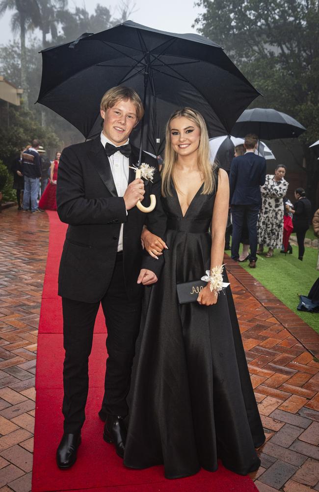 Jack Brown partners Lily Manthey at Fairholme College formal, Wednesday, March 27, 2024. Picture: Kevin Farmer