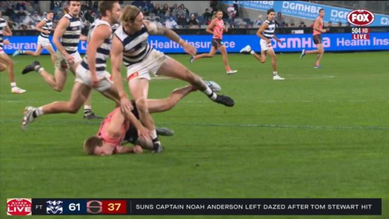 Is Stewart in trouble for BRUTAL bump?