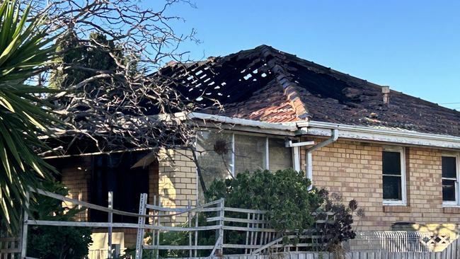 A crime scene has been established at a Corio property after a suspicious fire on Sunday night. Photo: Brad Fleet