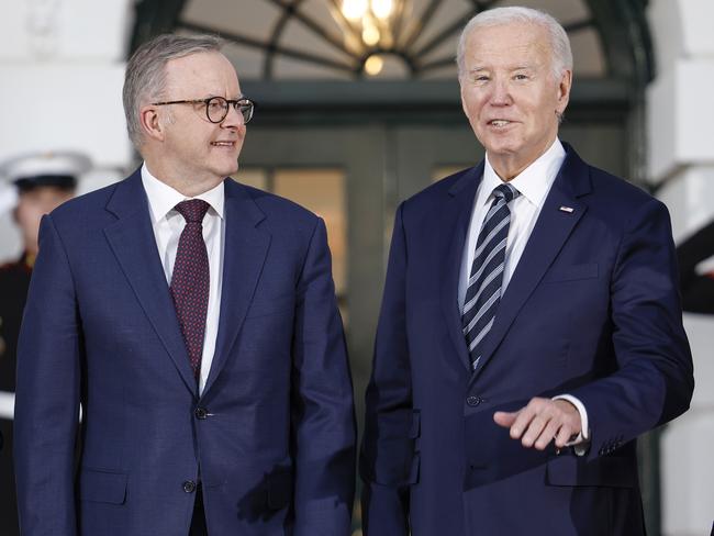 Mr Albanese, pictured with U.S. President Joe Biden during a four-day visit to the United States, has yet to visit Israel unalike the American leader. Picture: Anna Moneymaker/Getty Images