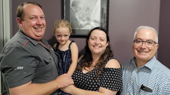 Nathan, Phoebe and Emma Jane Jameson with Dr Anthony Cerqui.