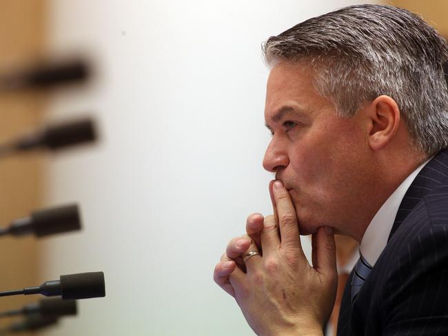 Mathias Cormann claimed Senator Wong’s outrage was confected. Picture Gary Ramage