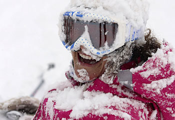 Good life ... female skiers are finding women-only classes a comfortable environment in which to hone their skills / Steve Cuff