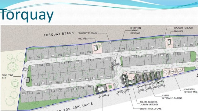 Beachfront Tourist Caravan Park redevelopment plan. Photo: Contributed.