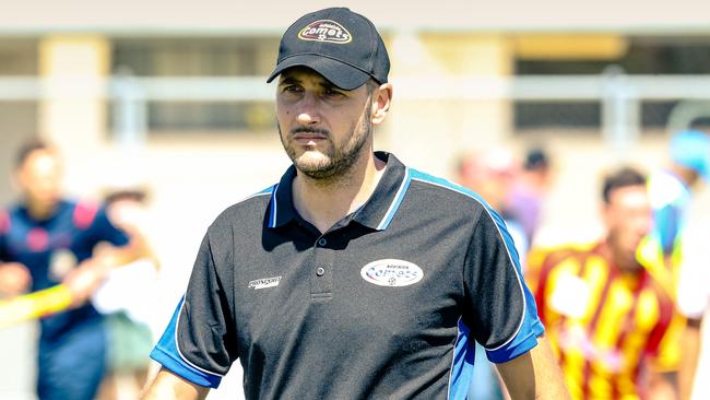 Former Adelaide Comets player Kon Antoniou has taken over as the Mile End club’s coach until the end of the season. Picture: Adam Butler