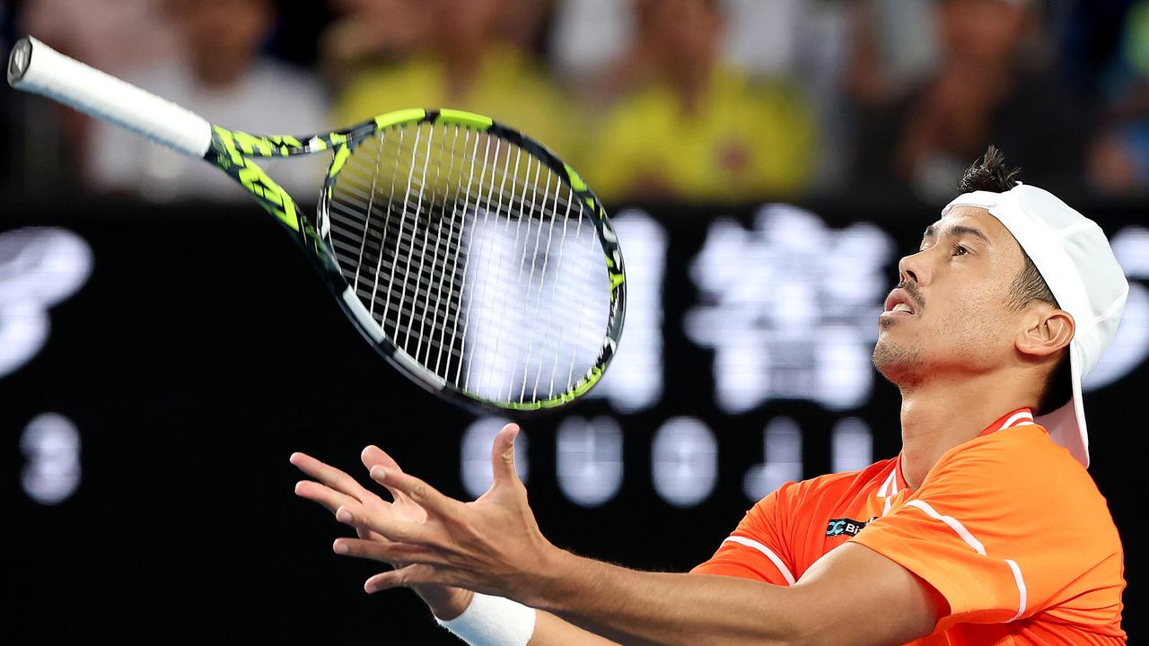 Jason Kubler is locked in a tense battle. (Photo by Darrian Traynor/Getty Images)