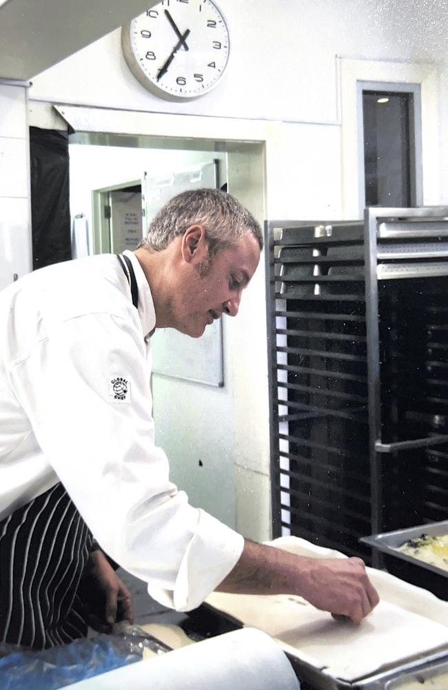 Foodbank CEO David McNamara during his days as a Melbourne chef. Picture: Supplied