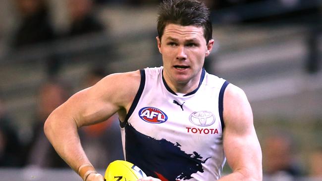 Patrick Dangerfield ended up being a steal at pick 10. The Cats would love a player like him after losing midfield depth during the trade period. Picture: Wayne Ludbey