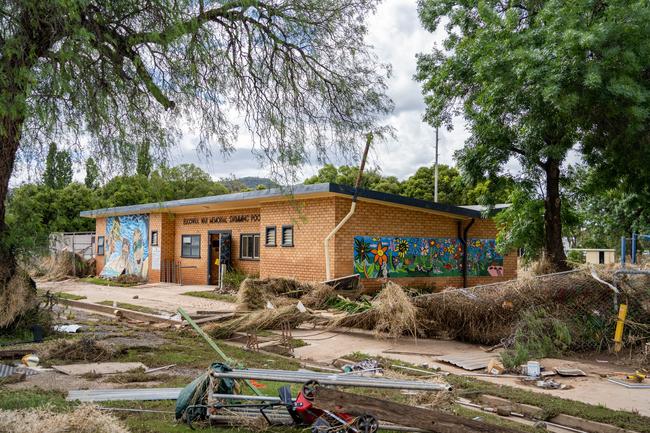 Huge storms late Sunday caused a massive flash flood in the middle of the night in Eugowra, with houses washed off their foundations, and cars and other items strewn though the town. Picture: Chris Watson/Farmpix Photography