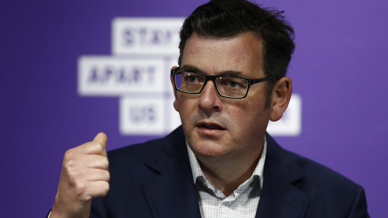 Daniel Andrews dashed the hopes of residents in Metropolitan Melbourne saying there would be no restrictions eased today. Picture: NCA NewsWire / Daniel Pockett