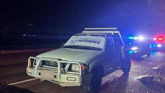 In a separate incident on Sunday night, police stopped a driver who was allegedly driving erratically at the intersection of Tiger Brennan Drive and Wishart Road. Picture: NT Police / Supplied.