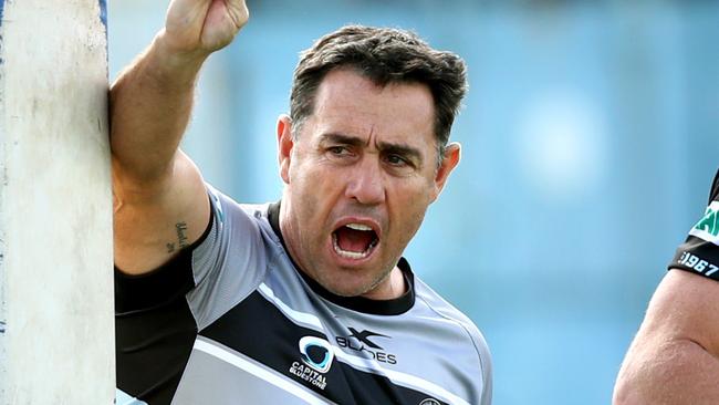 Sharks coach Shane Flanagan has been fined $30,000. Picture: Gregg Porteous