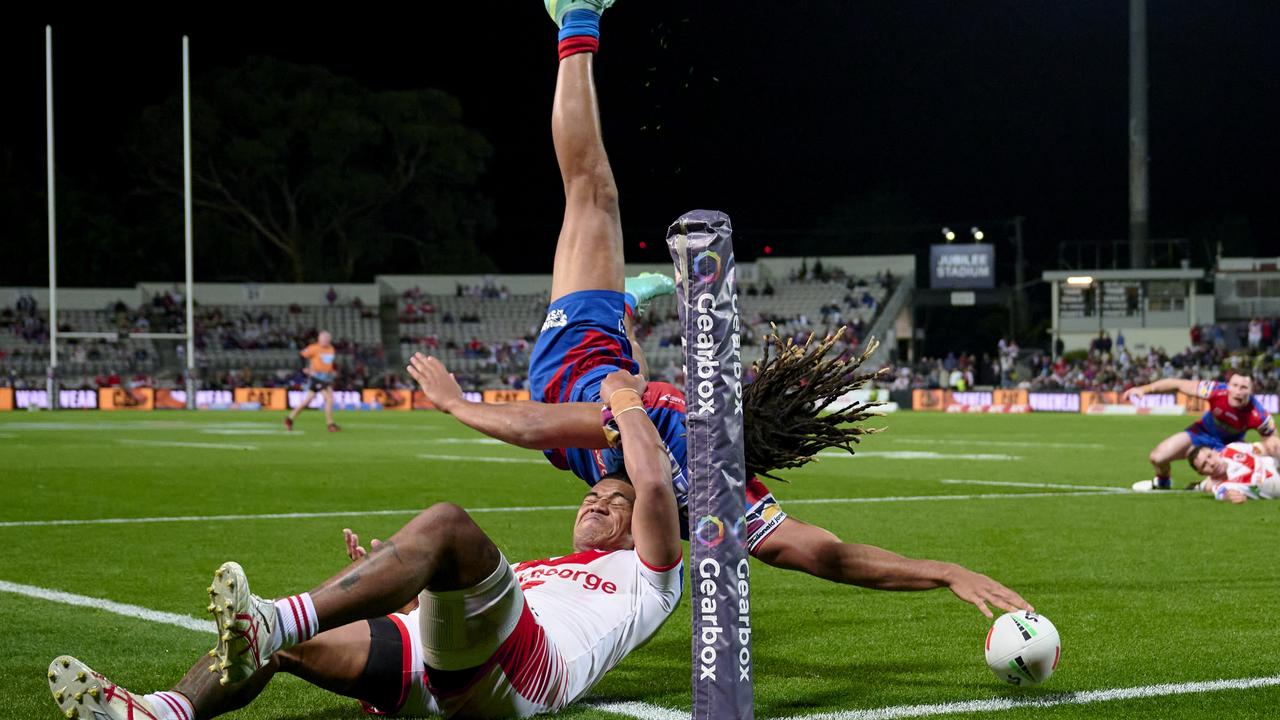 Dom Young didn’t win try of the year for this effort. (Photo by Brett Hemmings/Getty Images)