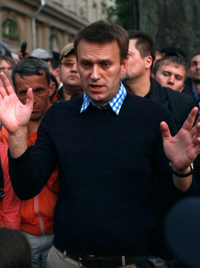 Alexei Navalny speaks out in Moscow in 2012.