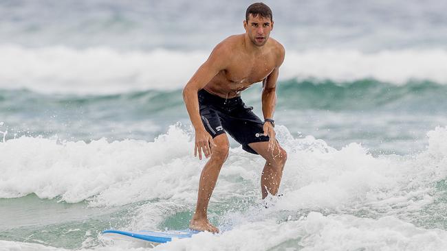 Le Clos his a keen surfer back in South Africa. Picture: Jerad Williams