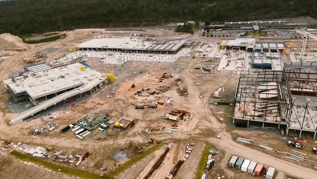 Aerial images of the Coomera Town Centre under construction: Source: Westfield