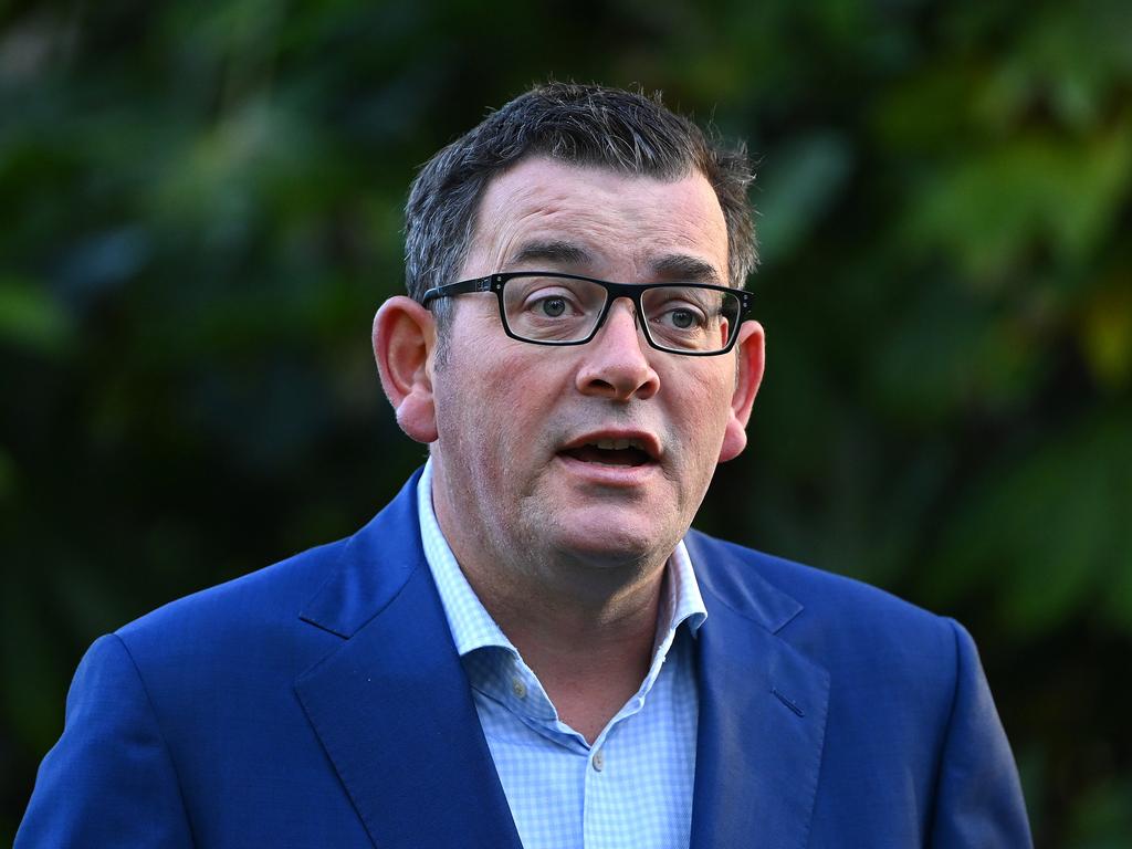 Victorian Premier Daniel Andrews on Monday after declaring the state’s position over the weekend. Picture: Quinn Rooney/Getty Images