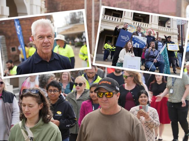 ‘Wake up’: Council workers strike over gender pay gap, low wages