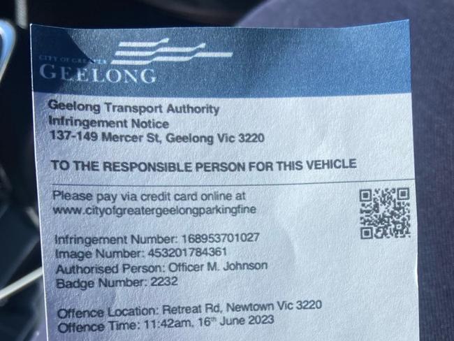 Fake Geelong council parking ticket