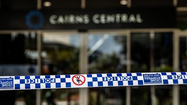 The Main Entrance to Cairns Central Shopping Centre was closed by police for several hours after a 51-year-old man was killed on September 22 last year. Picture: Eily Barker.