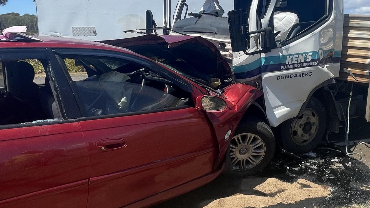 The driver of a removalist truck involved in a serious crash tried to break the front window of a Holden sedan in to reach its seriously injured driver as emergency crews rushed to the scene.