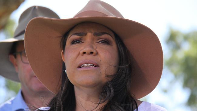 Shadow Minister for Indigenous Australians Jacinta Nampijinpa Price with in Alice Springs May 1, 2025. Picture: Gera Kazakov