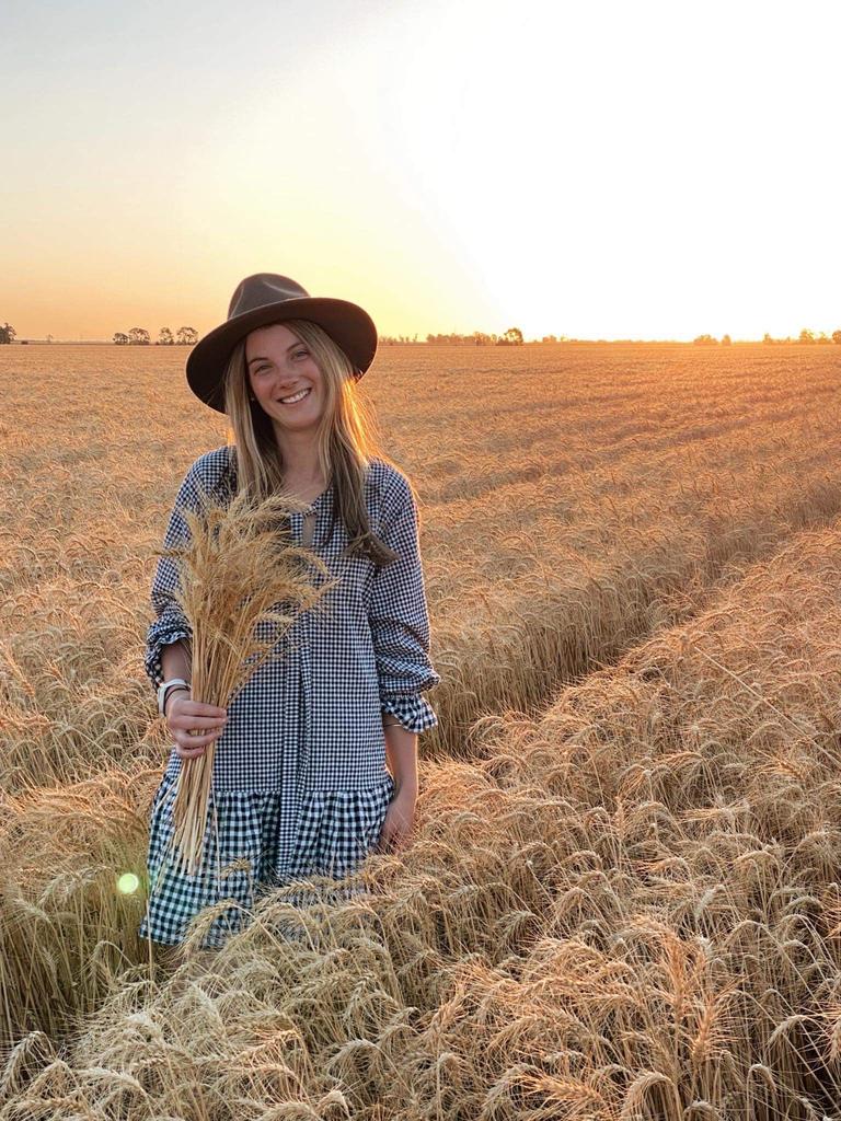 Sally Ziesemer launches her new business Home Soil, selling bunches of wheat.