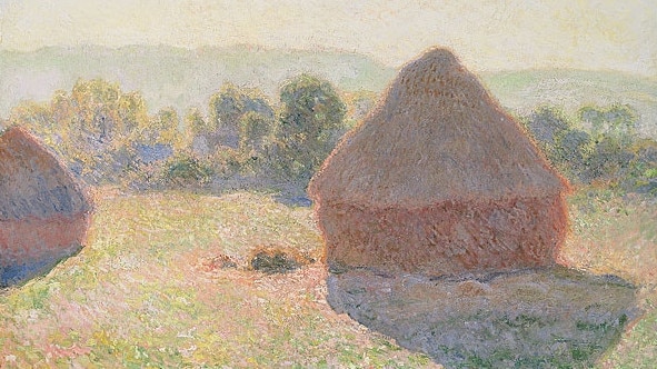 Haystacks by Claude Monet, midday, 1890. National Gallery of Australia