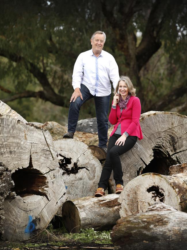 Andrew Fraser and  Lindy Allen on their property. Picture: David Caird