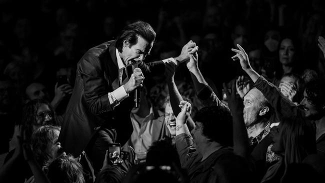 Nick Cave performing at the Sydney Opera House.