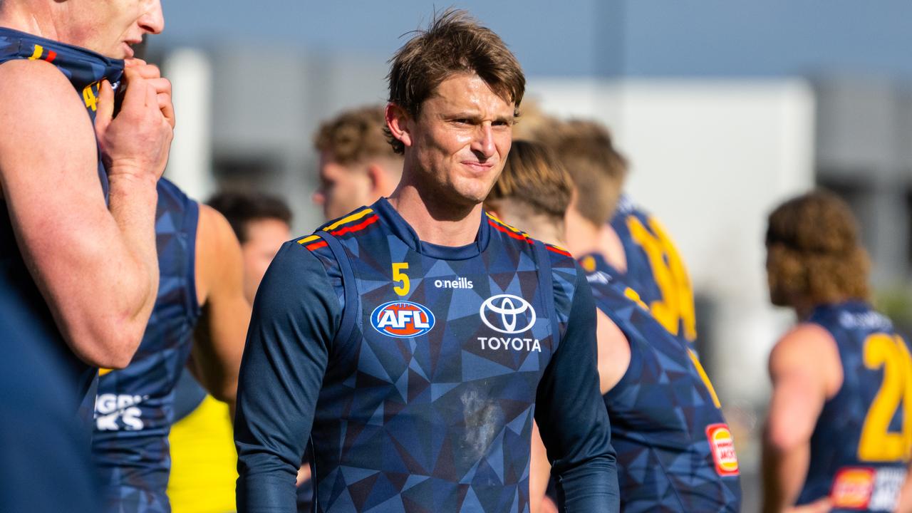 Matt Crouch of the Adelaide Crows training at their home ground in West Lakes in Adelaide/ Kaurna Yarta on Wednesday, July 20, 2022. (The Advertiser/ Morgan Sette)