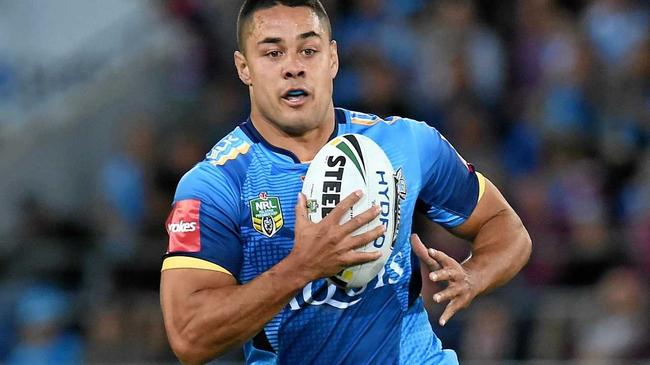 Jarryd Hayne of the Gold Coast Titans in action. Picture: DAN PELED