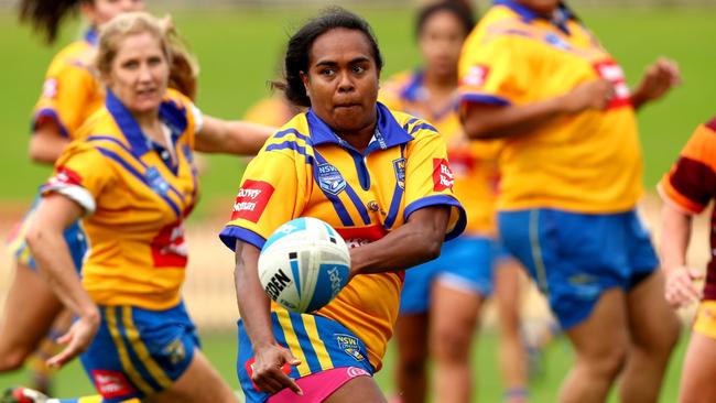 Lavina Phillips, five-eighth, in action for City in the inaugural women's City-Country match May 14 2017. Pic NSWRL