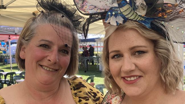 Lindee Bibby and Natalie Nayler enjoy a day of fun at the Gympie Races on Saturday, July 15, 2023.