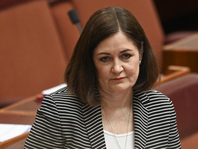 Liberal senator Sarah Henderson cried in parliament on Friday. Picture: NCA NewsWire / Martin Ollman