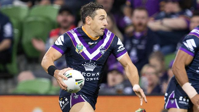 Billy Slater in action for Melbourne Storm. Picture: Michael Klein