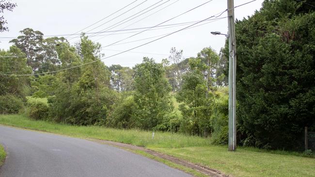 The location where locals say a caravan with explosives allegedly the target of Jewish institutions was found on Derriwong Road in Dural. Picture: Liam Mendes/The Australian