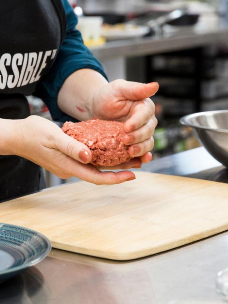 It looks just like beef. Picture: Impossible Foods