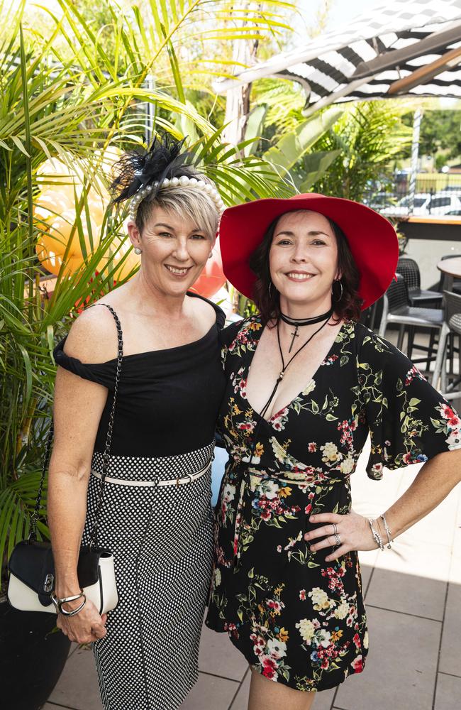 Lisa Ward (left) and Anna Van Bekkum at Fitzy's Melbourne Cup Party, Tuesday, November 5, 2024. Picture: Kevin Farmer