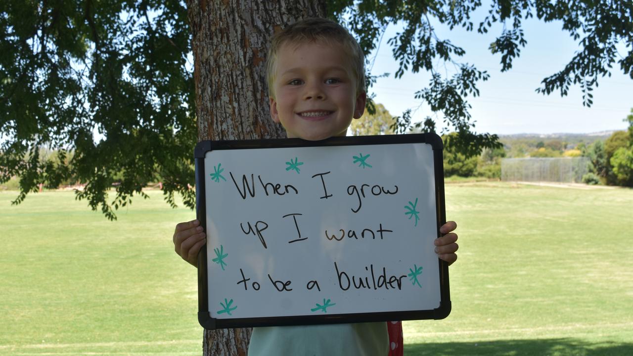 My First Year - Lutheran School Wagga Wagga students say what they would like to be when they grow up. Picture: Sam Turner