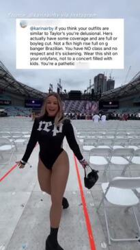 Influencer shamed over Taylor Swift outfit