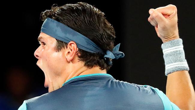 Milos Raonic marches on after an epic win over Stan Wawrinka