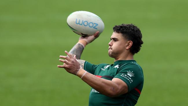 Latrell Mitchell is ready to explode in his first finals series for South Sydney. Picture: Jason McCawley/Getty Images