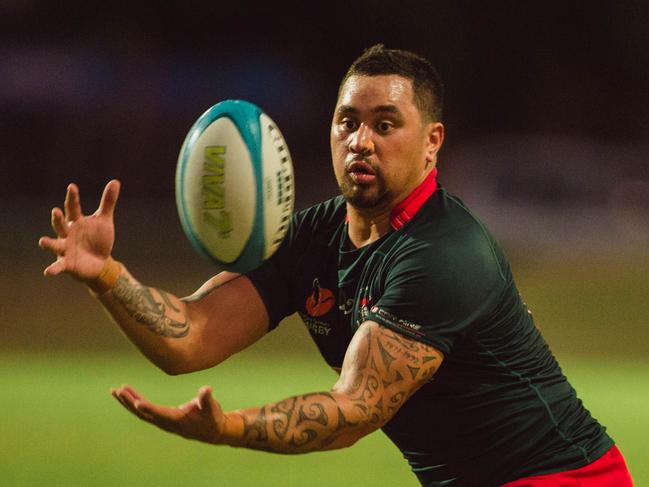 Souths Rawiri Wilson during the NTRU Souths vs. Casuarina at Marrara. Pic Glenn Campbell