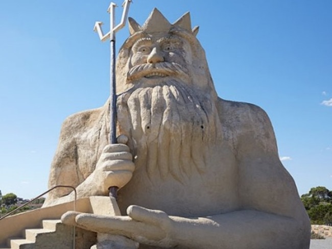 The King Neptune statue has been restored to its former glory.