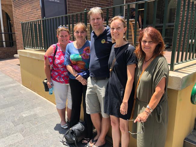 The Gooden family outside Manly Court in January. Picture: Jim O’Rourke